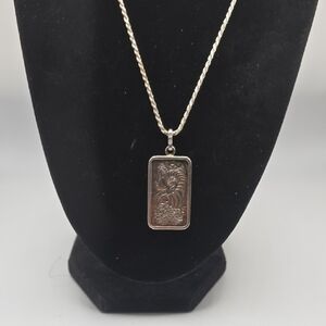 Pamp Suisse Rare Silver Bar 1/2 Oz 999 Silver Pendant